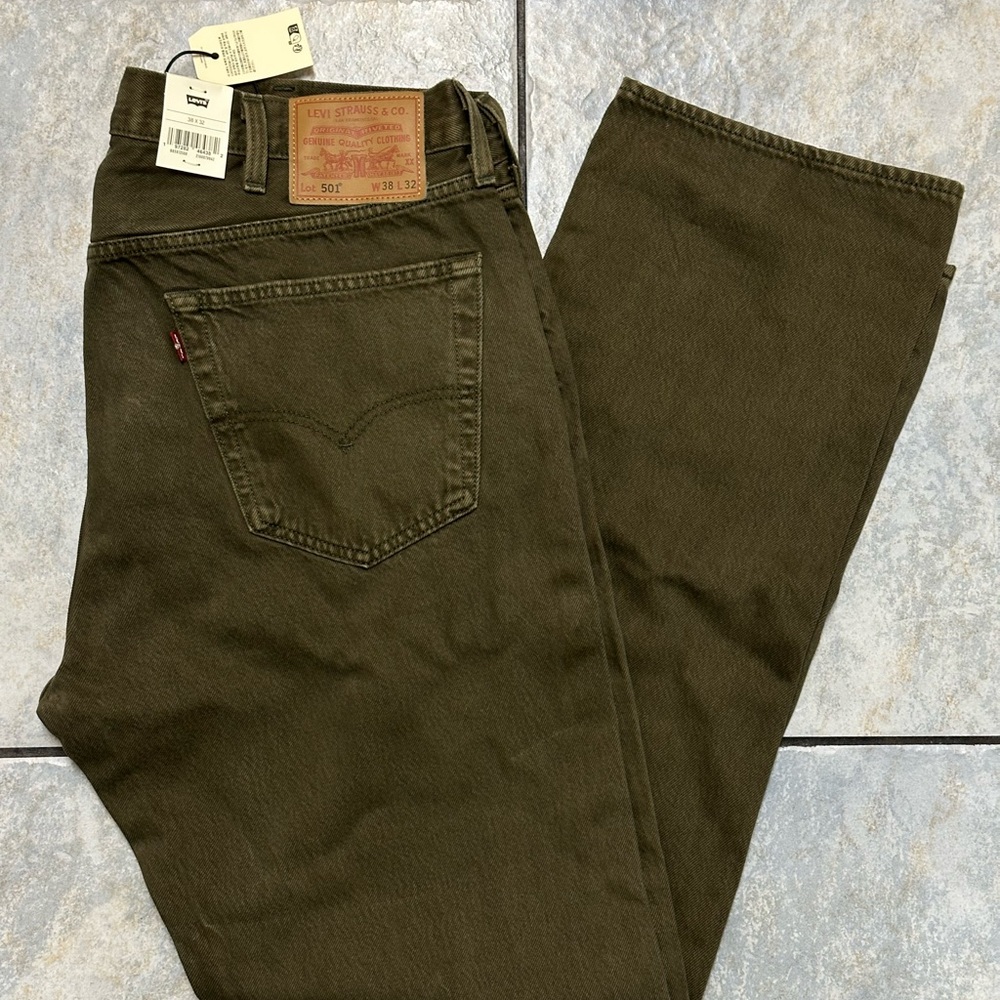 Levi's 501 Original Fit Men's Straight Jeans in Green